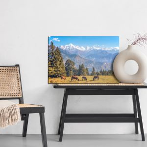 Peinture sur toile Chevaux Et Paysage De Montagne – Image 6