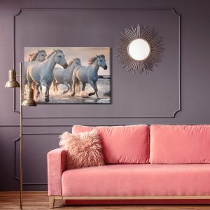 Peinture sur toile Chevaux Blancs Dans La Mer – Image 4