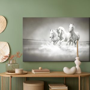 Peinture sur toile Chevaux En Noir Et Blanc – Image 5