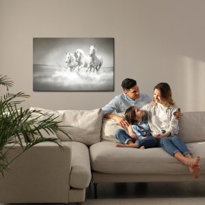 Peinture sur toile Chevaux En Noir Et Blanc – Image 7