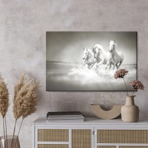 Peinture sur toile Chevaux En Noir Et Blanc – Image 3