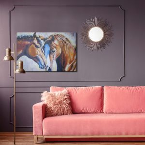 Peinture sur toile Chevaux À L'aquarelle – Image 4