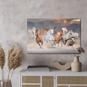 Peinture sur toile Chevaux Dans Le Désert – Image 3