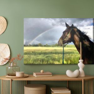 Peinture sur toile Cheval Dans Le Pré – Image 5