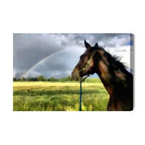 Peinture sur toile Cheval Dans Le Pré – Image 2