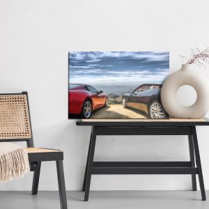 Peinture sur toile Voitures De Luxe Devant La Campagne – Image 6