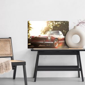 Peinture sur toile Voiture Rétro Rouge – Image 6