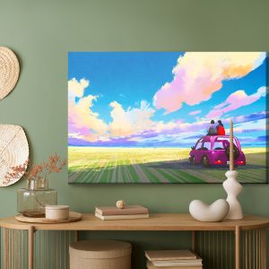 Peinture sur toile La Voiture Et Le Paysage Abstrait – Image 5