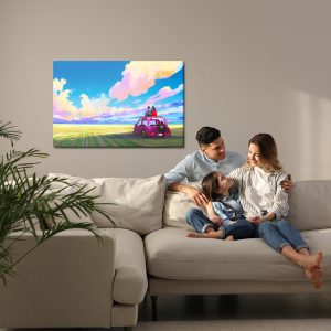 Peinture sur toile La Voiture Et Le Paysage Abstrait – Image 7