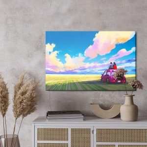 Peinture sur toile La Voiture Et Le Paysage Abstrait – Image 3