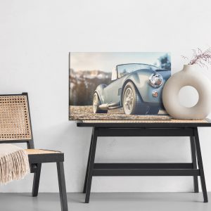 Peinture sur toile Voiture Classique Sur Fond De Montagnes – Image 6