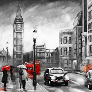 Peinture sur toile Voitures À Londres – Image 1