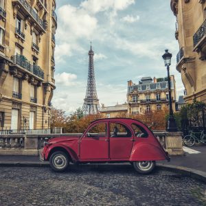 Peinture sur toile Voiture Et Architecture De Paris – Image 1