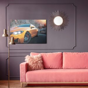 Peinture sur toile Voiture De Sport À La Montagne – Image 4