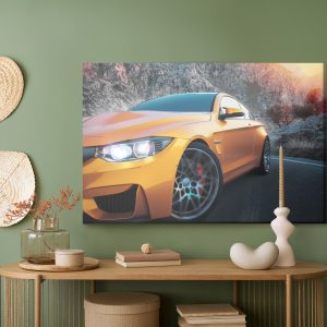 Peinture sur toile Voiture De Sport À La Montagne – Image 5