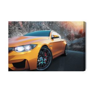 Peinture sur toile Voiture De Sport À La Montagne – Image 2