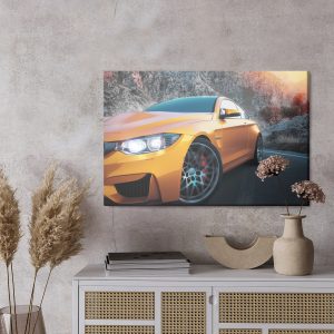 Peinture sur toile Voiture De Sport À La Montagne – Image 3