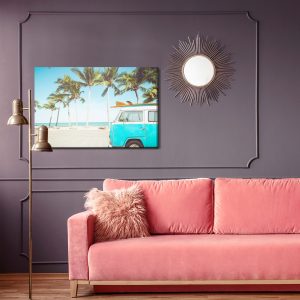 Peinture sur toile Voiture Et Plage Tropicale – Image 4