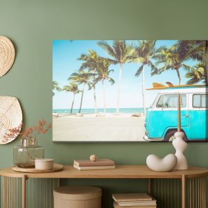 Peinture sur toile Voiture Et Plage Tropicale – Image 5