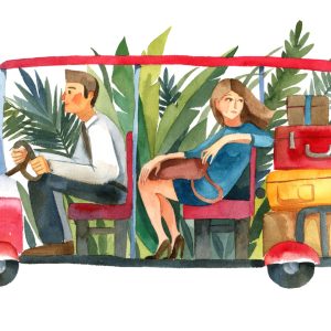 Peinture sur toile Voiture De L'hôtel – Image 1