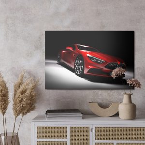 Peinture sur toile Voiture De Sport Rouge – Image 3
