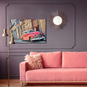 Peinture sur toile Voiture Rétro Et Architecture – Image 4