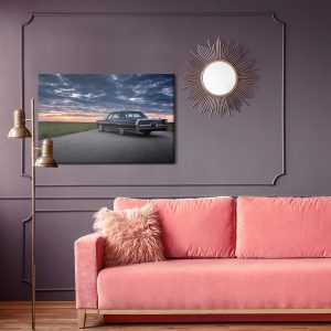 Peinture sur toile Voiture Et Nuages ​​Au Coucher Du Soleil – Image 4