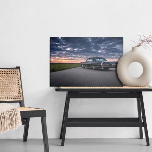 Peinture sur toile Voiture Et Nuages ​​Au Coucher Du Soleil – Image 6