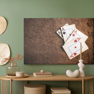 Peinture sur toile Anciennes Cartes À Jouer – Image 5