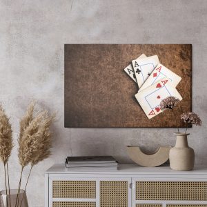 Peinture sur toile Anciennes Cartes À Jouer – Image 3