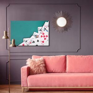 Peinture sur toile Un Jeu De Cartes Dispersé – Image 4