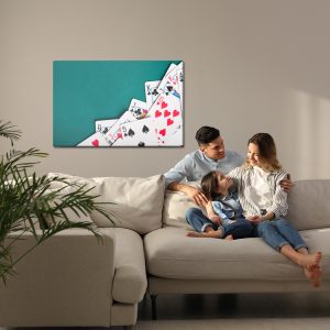 Peinture sur toile Un Jeu De Cartes Dispersé – Image 7