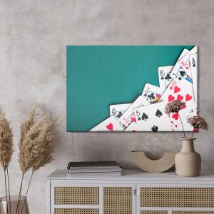 Peinture sur toile Un Jeu De Cartes Dispersé – Image 3