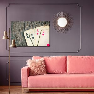 Peinture sur toile Vieilles Cartes Sur Une Table En Bois – Image 4