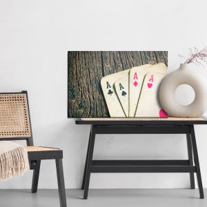 Peinture sur toile Vieilles Cartes Sur Une Table En Bois – Image 6