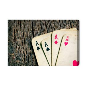 Peinture sur toile Vieilles Cartes Sur Une Table En Bois – Image 2