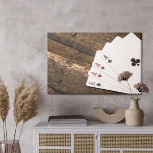 Peinture sur toile As Sur Une Table En Bois – Image 3
