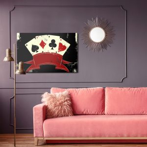 Peinture sur toile Symboles De Cartes Vintage – Image 4