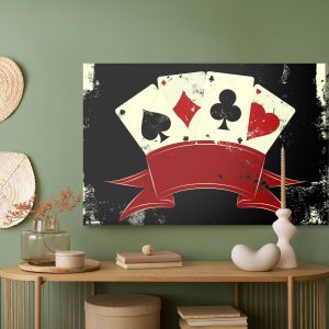 Peinture sur toile Symboles De Cartes Vintage – Image 5