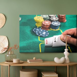 Peinture sur toile Un Gros Plan D'un Jeu De Poker – Image 5