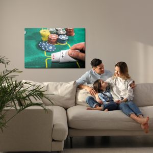 Peinture sur toile Un Gros Plan D'un Jeu De Poker – Image 7