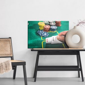 Peinture sur toile Un Gros Plan D'un Jeu De Poker – Image 6