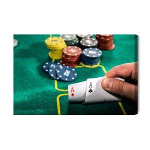 Peinture sur toile Un Gros Plan D'un Jeu De Poker – Image 2
