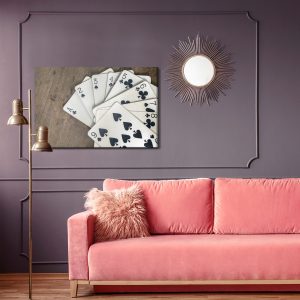 Peinture sur toile Cartes Avec Symboles Noirs – Image 4