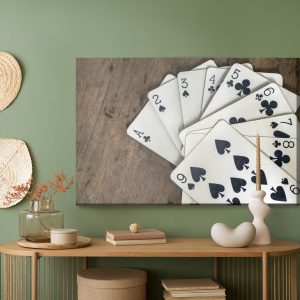 Peinture sur toile Cartes Avec Symboles Noirs – Image 5