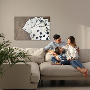 Peinture sur toile Cartes Avec Symboles Noirs – Image 7