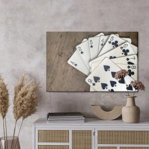Peinture sur toile Cartes Avec Symboles Noirs – Image 3
