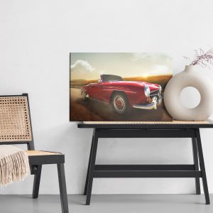 Peinture sur toile Voiture Rouge En Mouvement – Image 6
