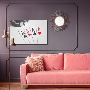 Peinture sur toile Quatre As Pour Jouer Au Poker – Image 4