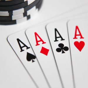 Peinture sur toile Quatre As Pour Jouer Au Poker – Image 1